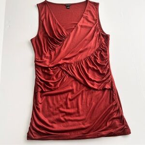 Ann Taylor Sleeveless Ruched Top